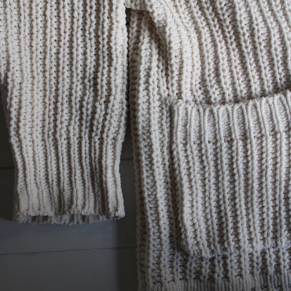 Cream Oversized Knit Open Cardigan - Picture 2 of 4